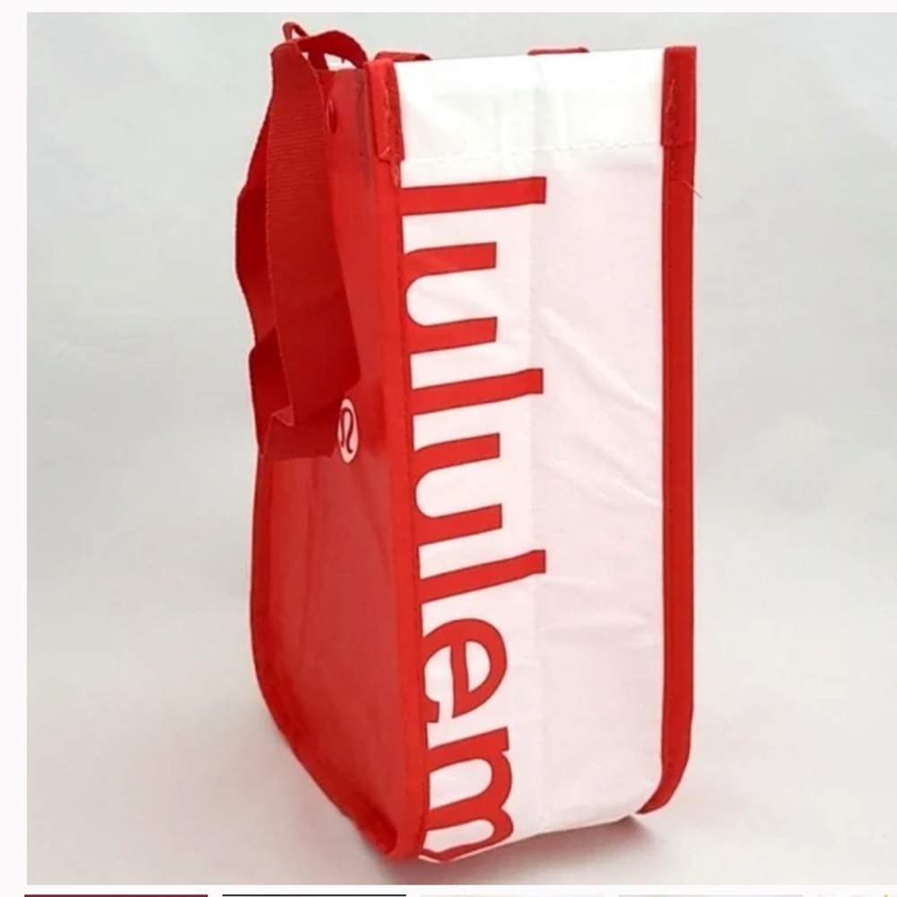 Lululemon Carryall Tote White Red